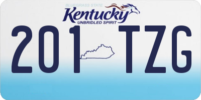 KY license plate 201TZG