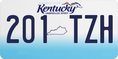 KY license plate 201TZH