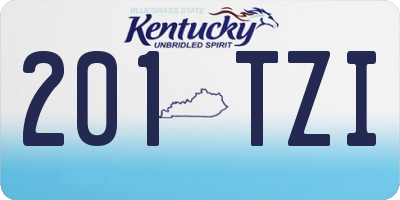 KY license plate 201TZI