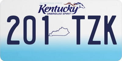 KY license plate 201TZK