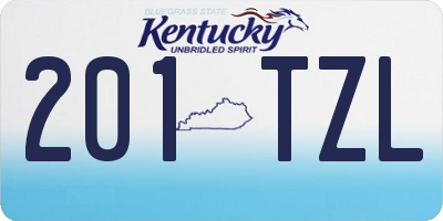 KY license plate 201TZL