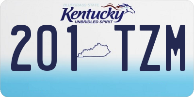 KY license plate 201TZM