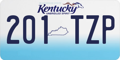 KY license plate 201TZP