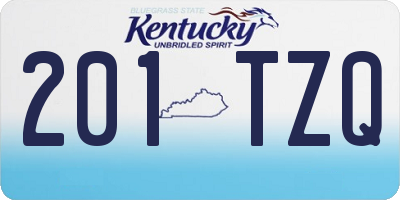 KY license plate 201TZQ