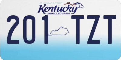 KY license plate 201TZT