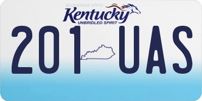 KY license plate 201UAS