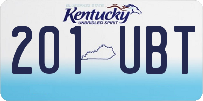 KY license plate 201UBT
