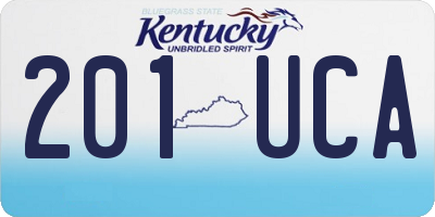 KY license plate 201UCA