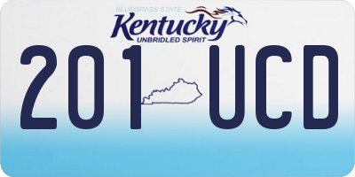 KY license plate 201UCD