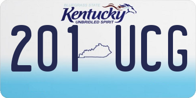 KY license plate 201UCG