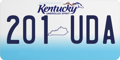 KY license plate 201UDA