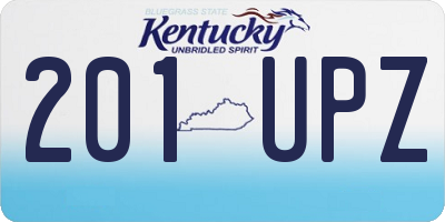 KY license plate 201UPZ