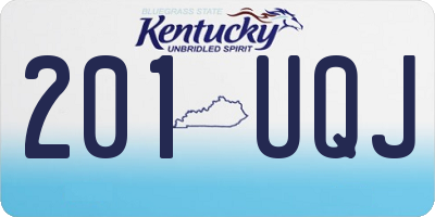 KY license plate 201UQJ