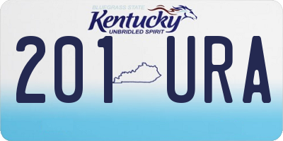 KY license plate 201URA