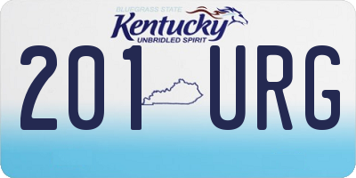 KY license plate 201URG
