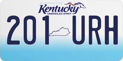 KY license plate 201URH
