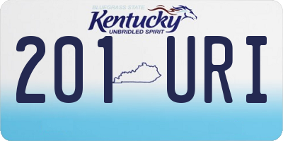 KY license plate 201URI