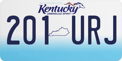 KY license plate 201URJ