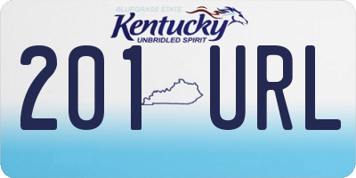 KY license plate 201URL