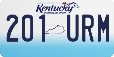 KY license plate 201URM