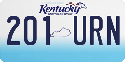 KY license plate 201URN