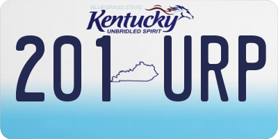 KY license plate 201URP