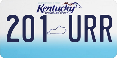 KY license plate 201URR