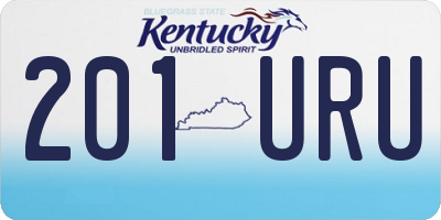 KY license plate 201URU