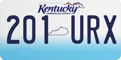KY license plate 201URX