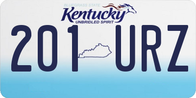 KY license plate 201URZ