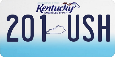 KY license plate 201USH