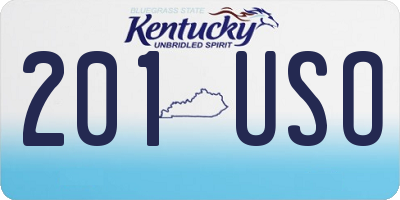 KY license plate 201USO