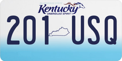 KY license plate 201USQ