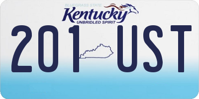 KY license plate 201UST