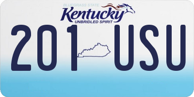 KY license plate 201USU
