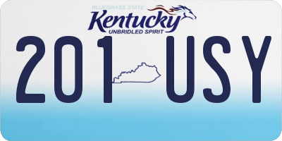 KY license plate 201USY