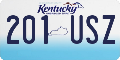 KY license plate 201USZ