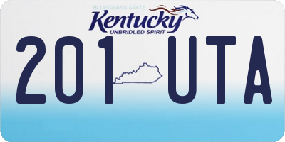 KY license plate 201UTA