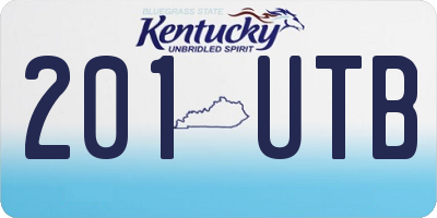 KY license plate 201UTB