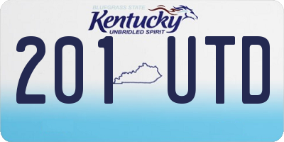 KY license plate 201UTD