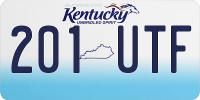 KY license plate 201UTF