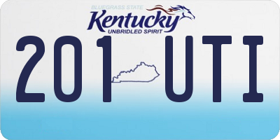 KY license plate 201UTI