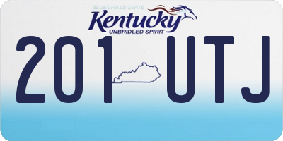 KY license plate 201UTJ