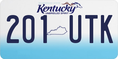 KY license plate 201UTK