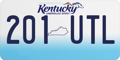 KY license plate 201UTL