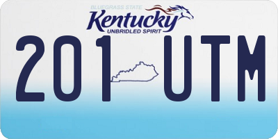 KY license plate 201UTM