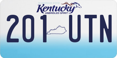 KY license plate 201UTN