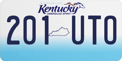 KY license plate 201UTO