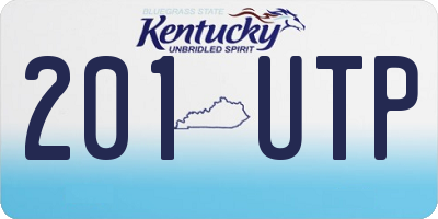 KY license plate 201UTP