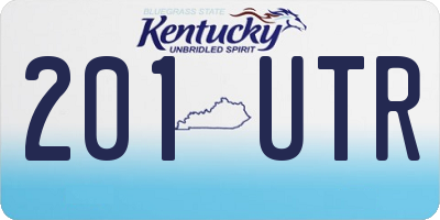 KY license plate 201UTR